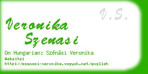 veronika szenasi business card